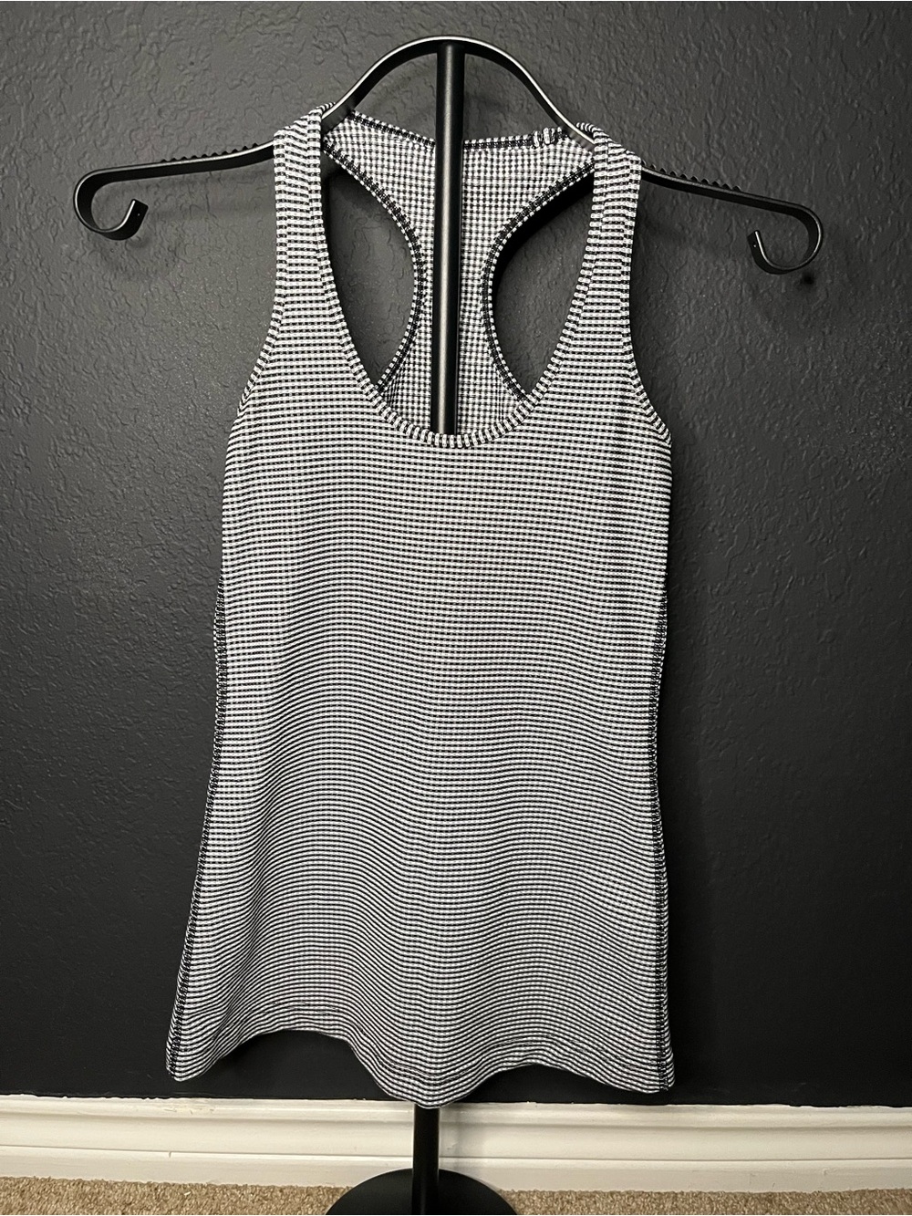 lululemon athletica Black & White Micro-Check Racerback Tank